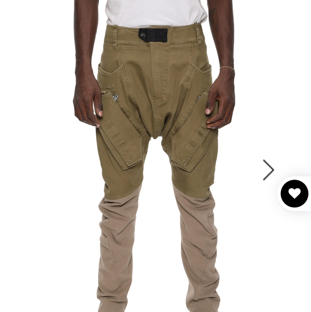 HAMCUS knit patched legging cargo jeans